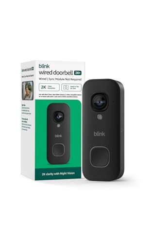 Introducing Blink Wired Doorbell 2k+ — Head-To-Toe 2k Video Doorbell, Continuous Hardwired Power, Pair With Alexa or Blink Chime (sold Separately) Required for In-Home Alerts