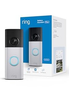 Ring Battery Doorbell Plus (newest Model), Retinal 2k With Wide-Angle Video, Up to 6x Enhanced Zoom, Night Vision, and Quick Release Battery Pack, Nickel Silver