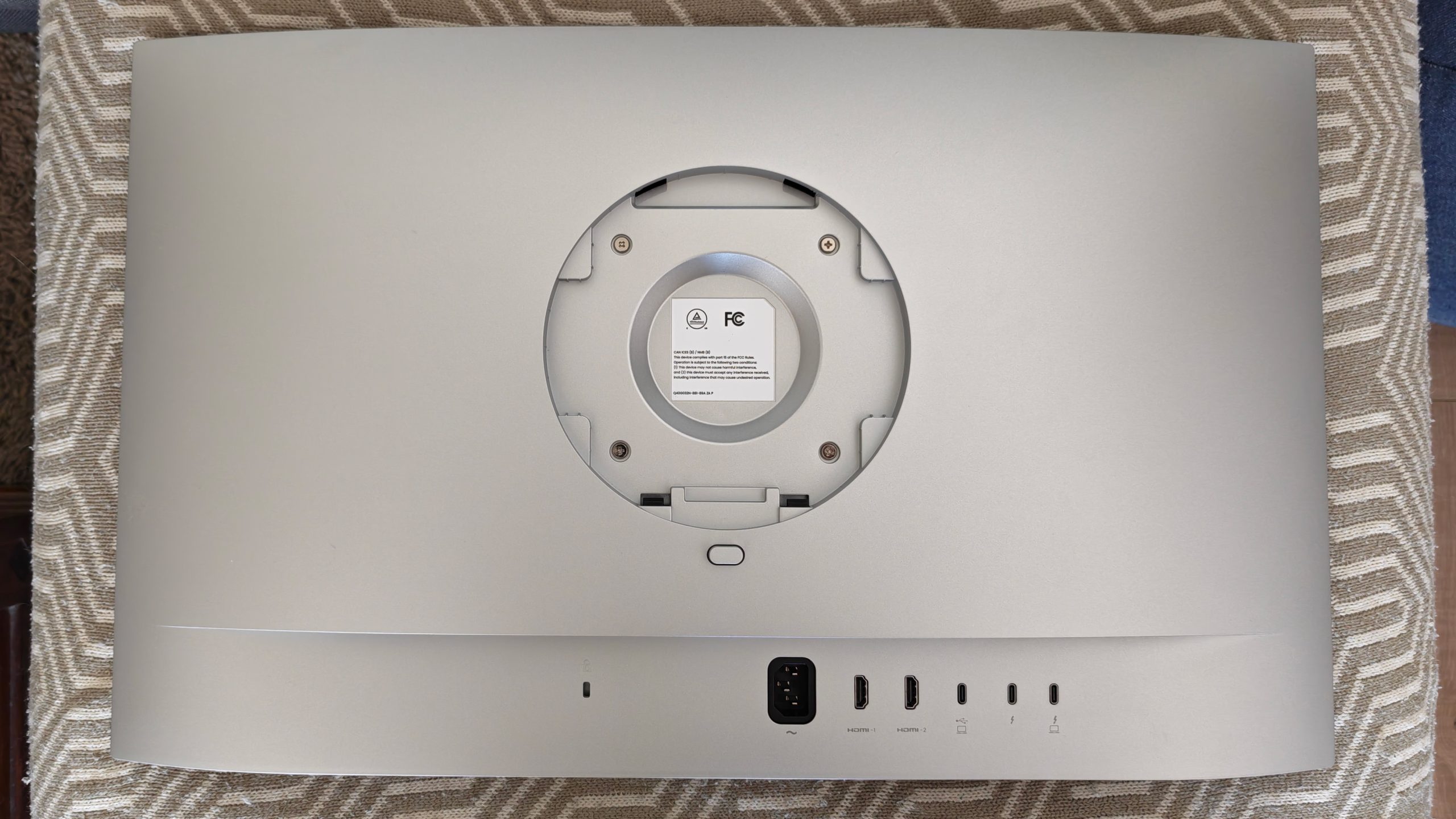 BenQ MA270S monitor rear panel without stand