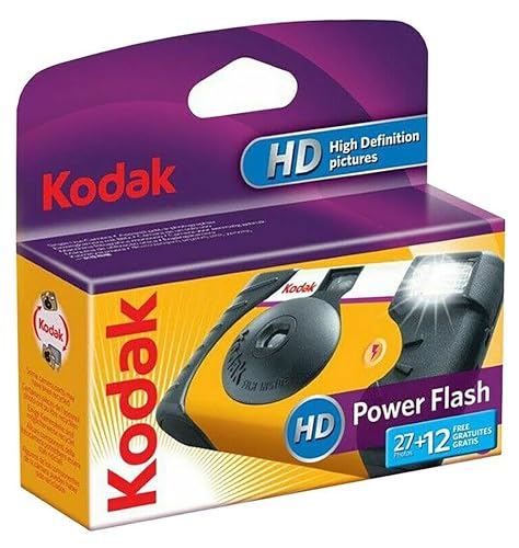 Kodak Hd Power Flash Single Use Camera, Worry-Free Picture Taking Made Easy! (27 + 12 Exposures) - 3961315,yellow/black