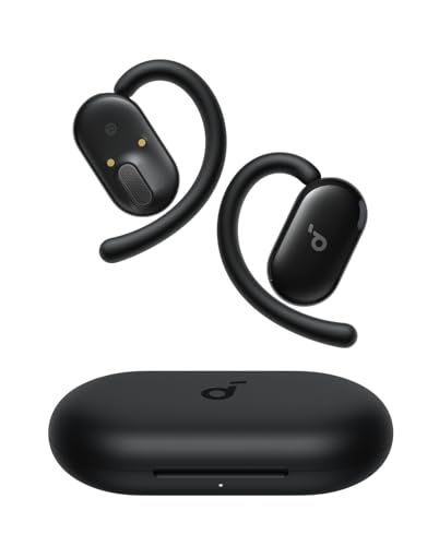 Soundcore V20i by Anker Open-Ear Headphones, Adjustable Ear Hooks, Ultra-Comfort, Snug Fit, Powerful Sound, Clear Calls, Ip55, Led Lights, 36h Playtime, Bluetooth 5.4 Earbuds, Multipoint Connection