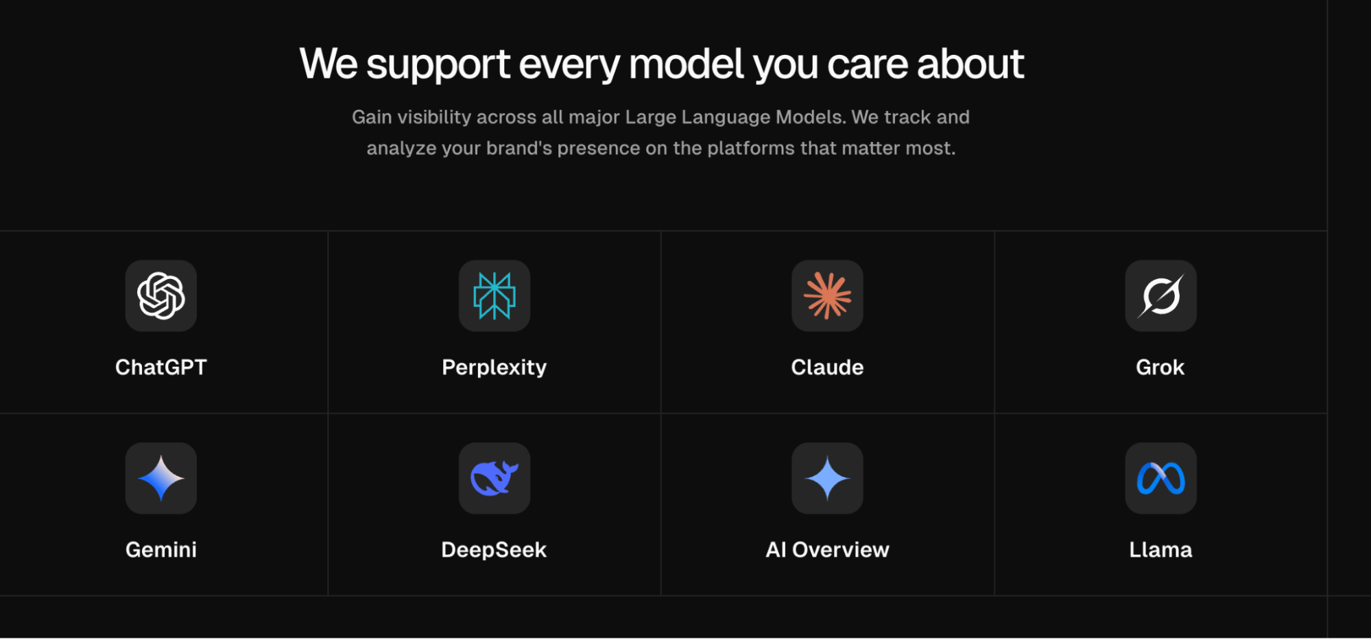 model support mentions