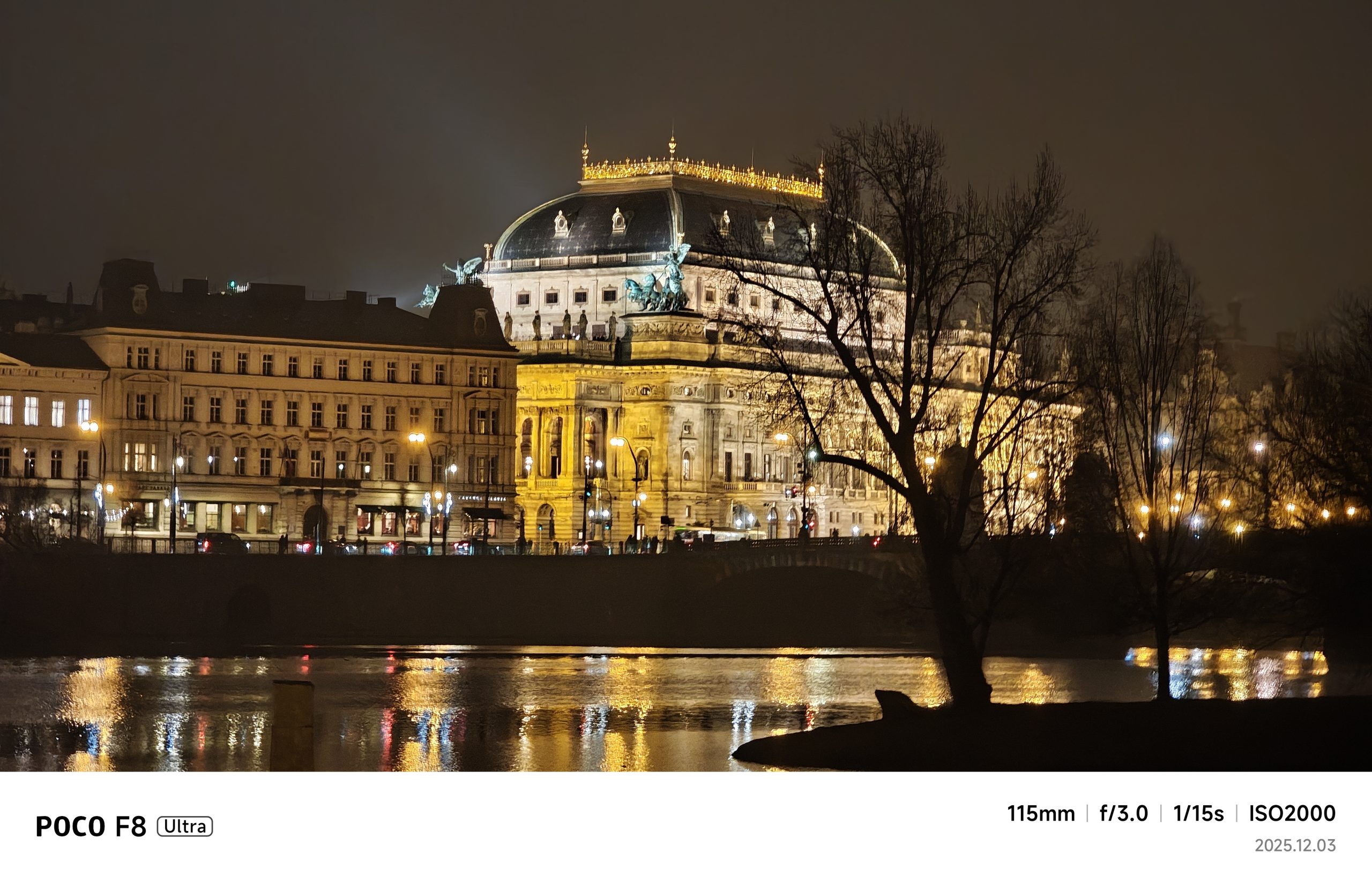 Palace type building shining at night