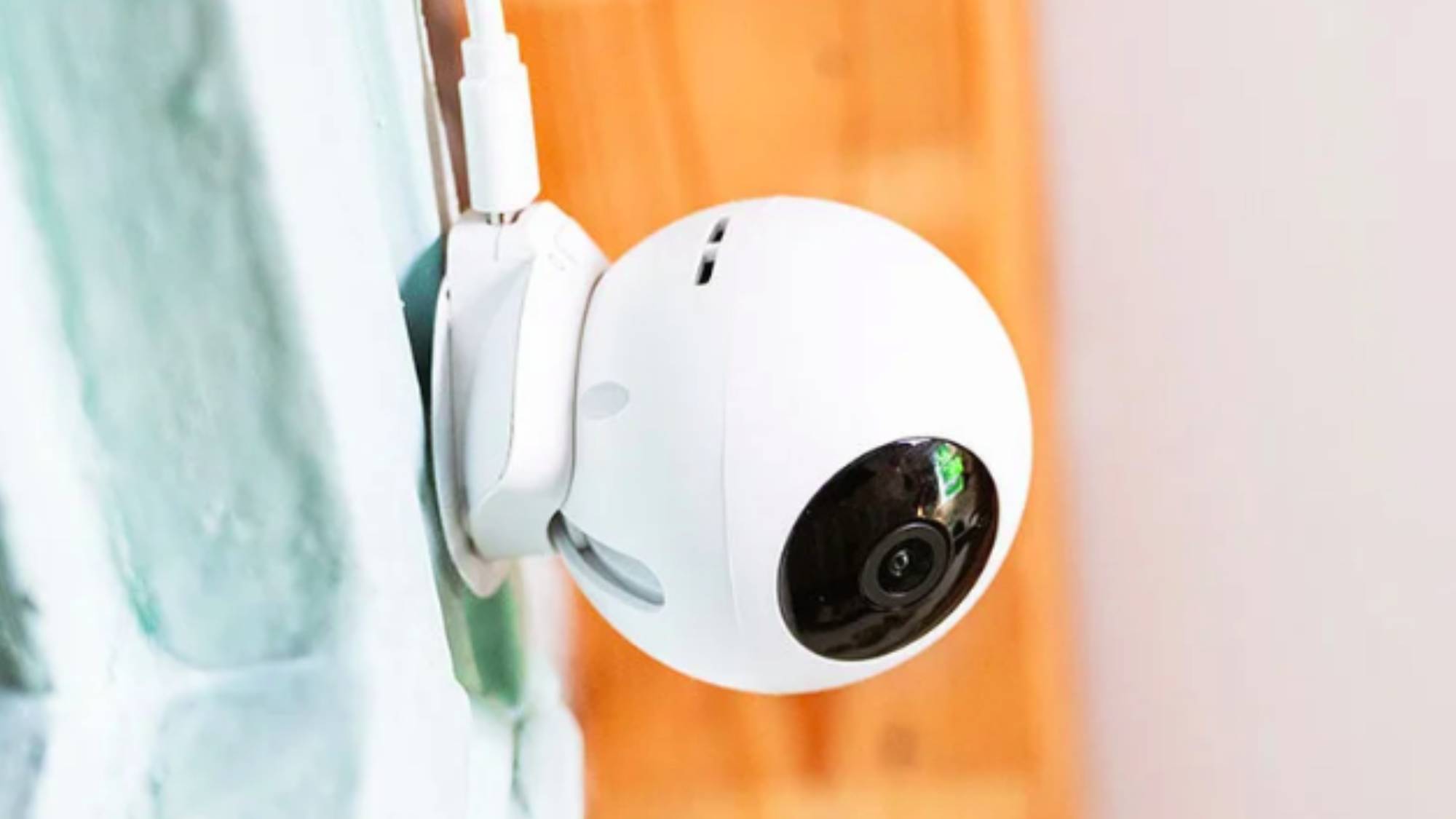 The Shelly Camera mounted to a wall